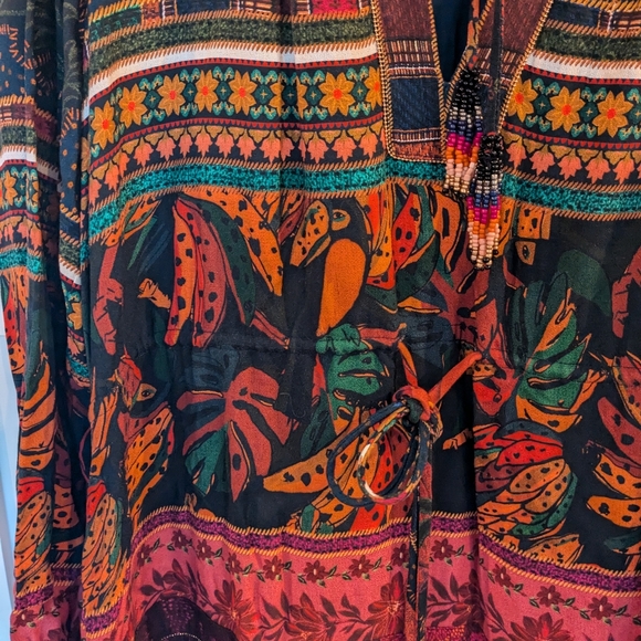 FARM Rio Mixed Patchwork Midi Dress Size S - Picture 3 of 6